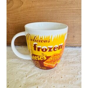 Reese's Peanut Butter Cups Coffee Mug Delicious Frozen Orange Yellow Ceramic
